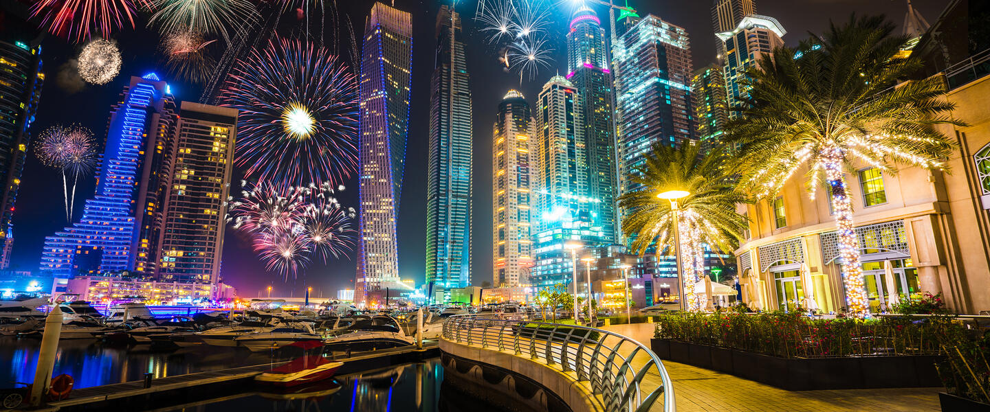 Silvester in der Supercity Dubai